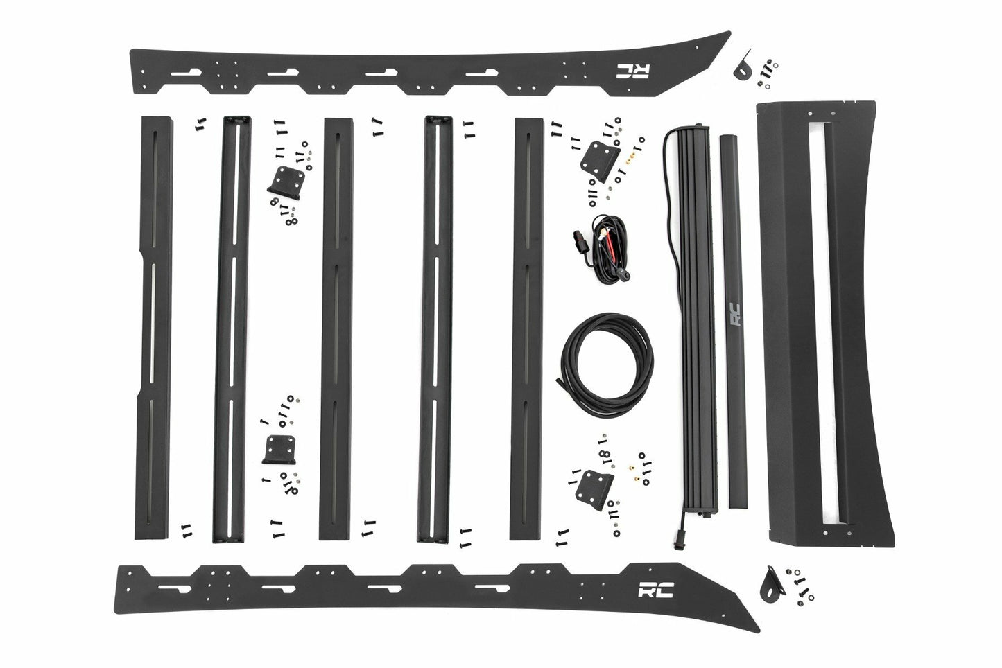 Fits Toyota Tacoma 2WD/4WD (2024) Roof Rack; 40" Black LED; 72110