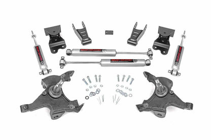 Fits Chevy C1500/K1500 Truck 2WD (88-99) Lowering Kit; 2" FR; 4" RR; 725.2