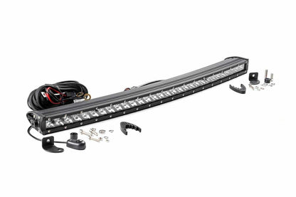 30 Inch Chrome Series LED Light Bar; Curved; Single Row 72730