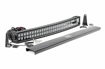 30 Inch Black Series LED Light Bar; Curved; Dual Row 72930BL