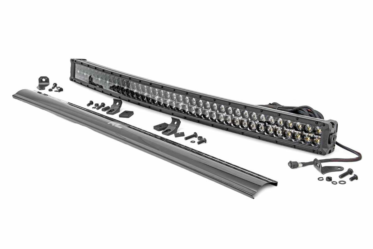 40 Inch Black Series LED Light Bar; Curved; Dual Row; Cool White DRL 72940BD
