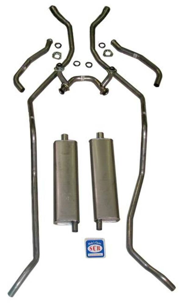 Fits 1958 Chevrolet Full Size Exhaust System 8 cyl. 283 dual 73007