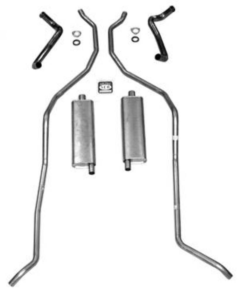 Fits 1959 Chevrolet Full Size Exhaust System 348 hi-perf. with 2-1/2" dual exhaust 73013