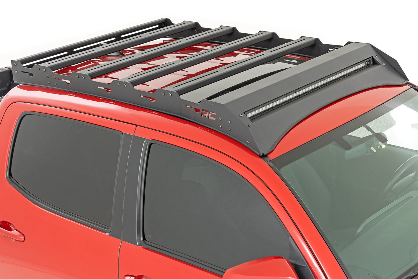 Fits Toyota Tacoma 2WD/4WD (2005-2023) Roof Rack; Front LED Lights; 73107