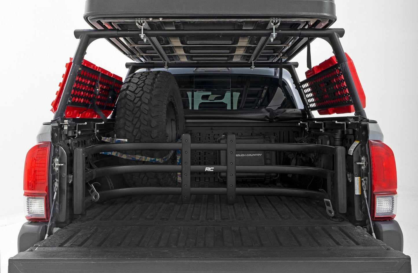 Fits Toyota Tacoma 2WD/4WD (2005-2023) Bed Rack; Aluminum; 73109