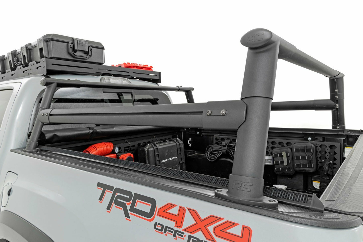 Fits Toyota Tacoma 2WD/4WD (2005-2023) Bed Rack; Aluminum; 73109