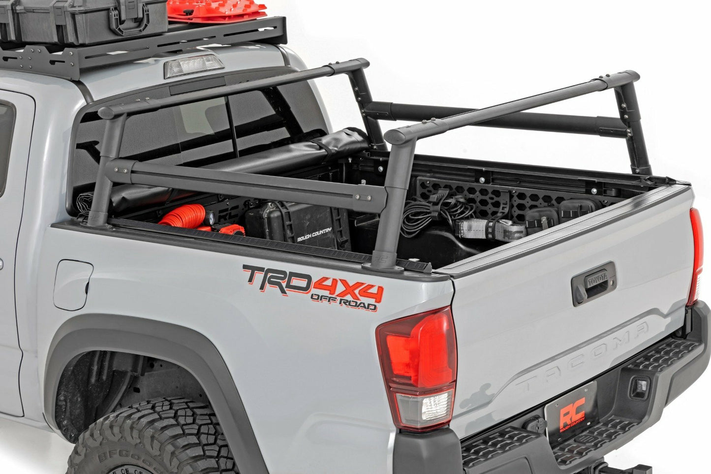 Fits Toyota Tacoma 2WD/4WD (2005-2023) Bed Rack; Aluminum; 73109
