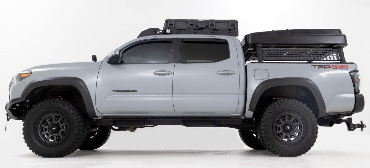 Fits Toyota Tacoma 2WD/4WD (2005-2023) Bed Rack; Half Rack; Aluminum; 73115