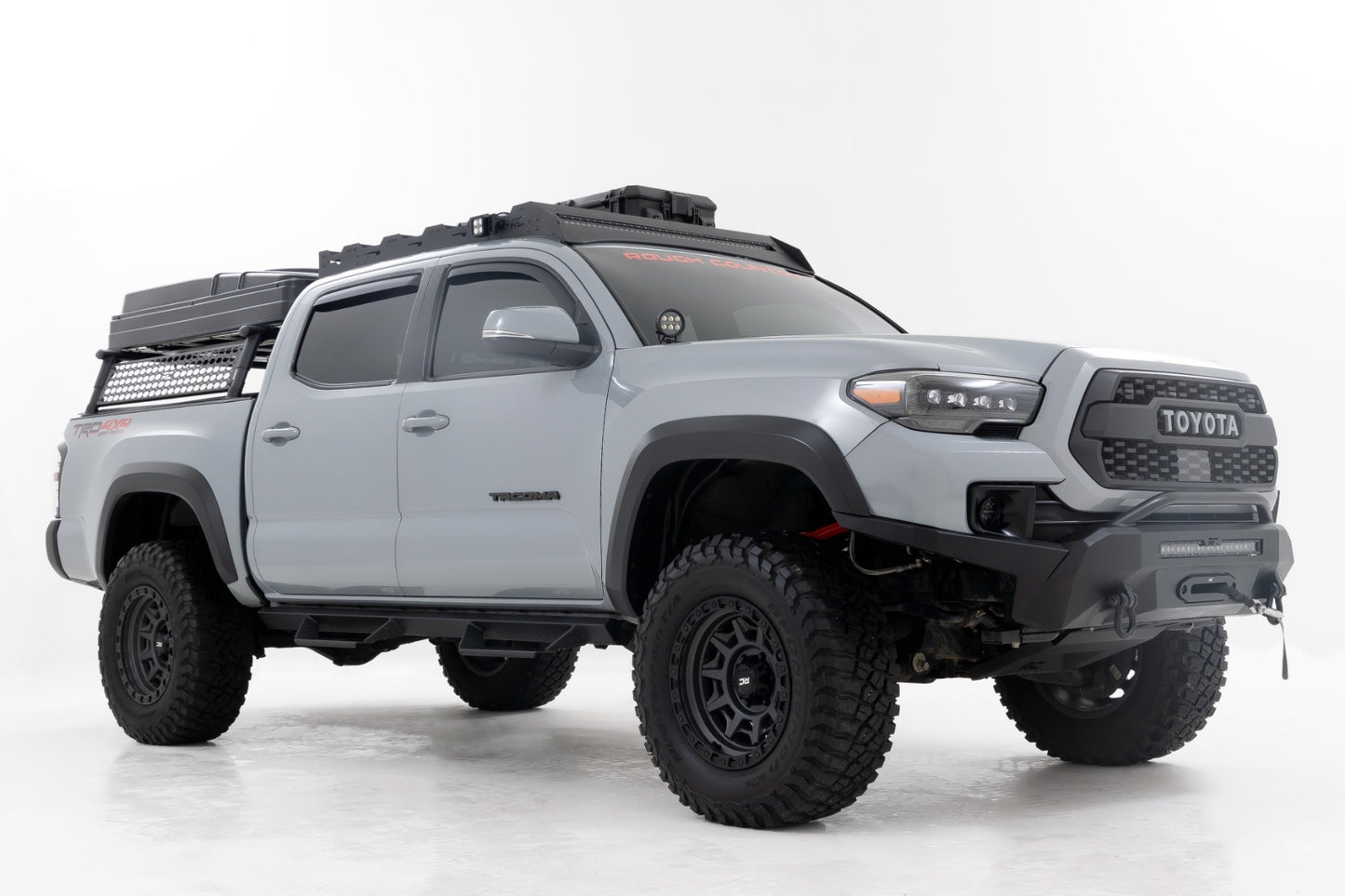 Fits Toyota Tacoma 2WD/4WD (2005-2023) Bed Rack; Half Rack; Aluminum; 73115
