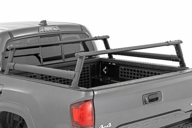 Fits Toyota Tacoma 2WD/4WD (2005-2023) Bed Rack; Half Rack; Aluminum; 73115