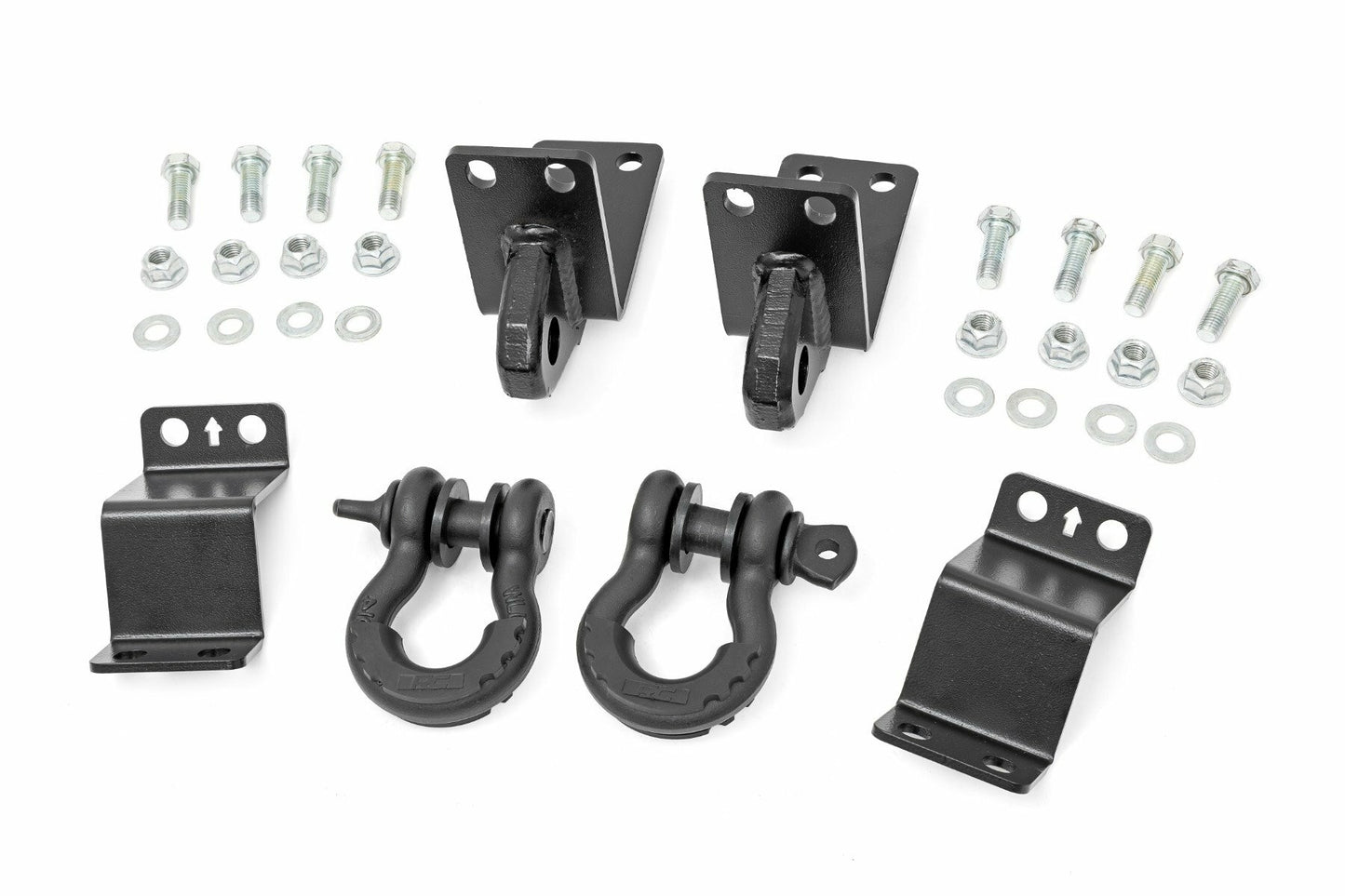 Fits Toyota Tacoma 2WD/4WD (2024) Rear Shackle Kit; D-Ring Combo; 73117