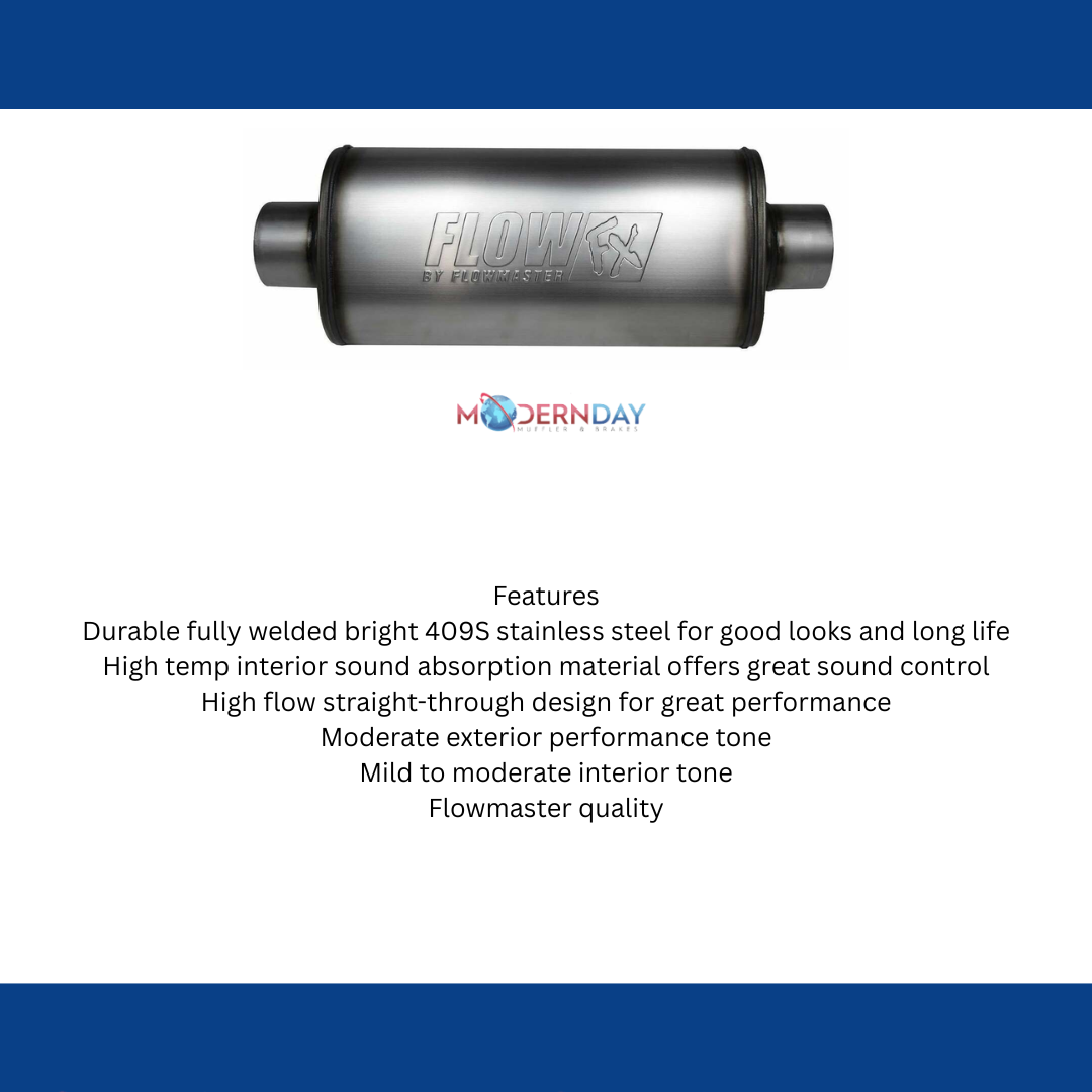 Flowmaster FlowFX Muffler 3.50 in. Center Inlet/Outlet Clamp On Stainless Steel