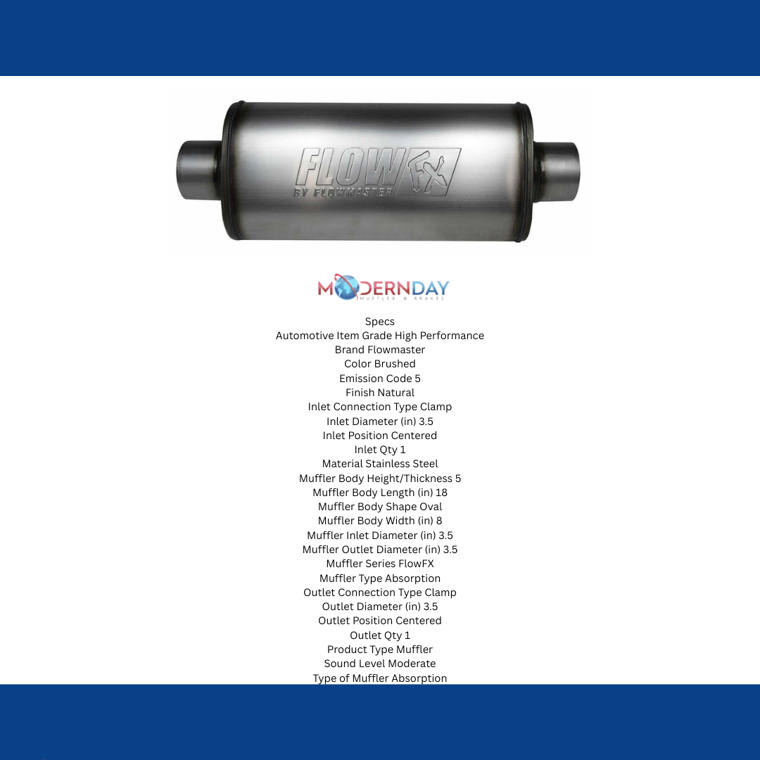 Flowmaster FlowFX Muffler 3.50 in. Center Inlet/Outlet Clamp On Stainless Steel