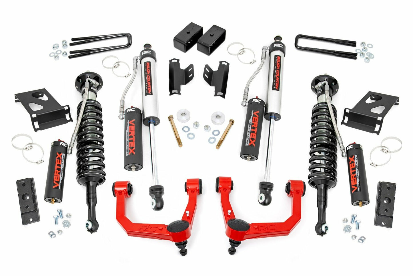 Fits Toyota Tacoma 4WD (2005-2023) 3.5 Inch Lift Kit; UCA; Vertex; 74250RED
