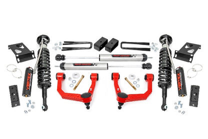 Fits Toyota Tacoma 4WD (2005-2023) 3.5 Inch Lift Kit; UCA; Vertex/V2; 74257RED