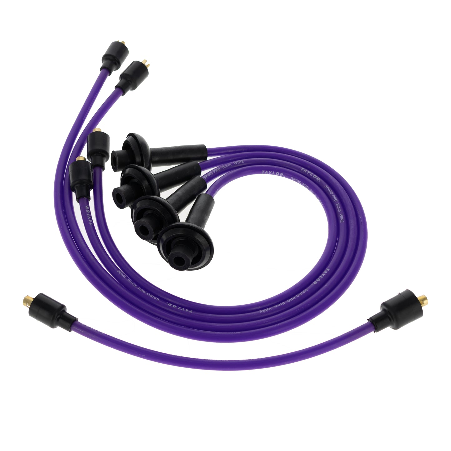 Spark Plug Wire Set Universal 8mm Silicone Spiro Pro 350 ohm/ft Purple 74191