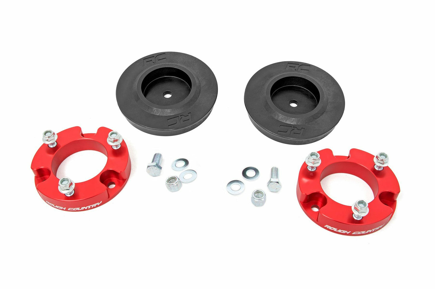 Fits Toyota FJ Cruiser 2WD/4WD (2007-2014) 2 Inch Lift Kit; Red Spacers; 763ARED
