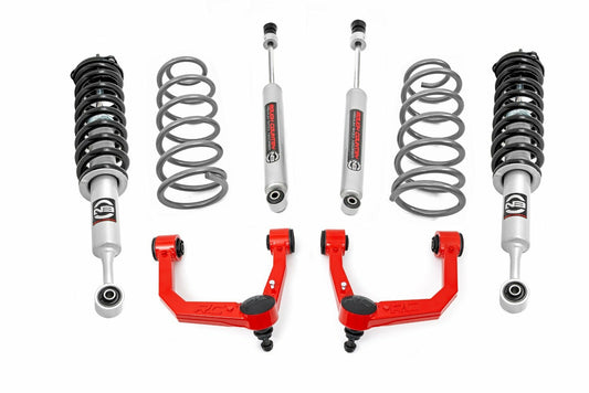 Fits 4Runner(10-24) 3" Lift Upper Control Arms RR Coils N3 Struts 76632RED