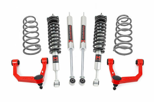 Fits 4Runner(10-24) 3" Lift Upper Control Arms RR Coils M1 Struts 76642RED