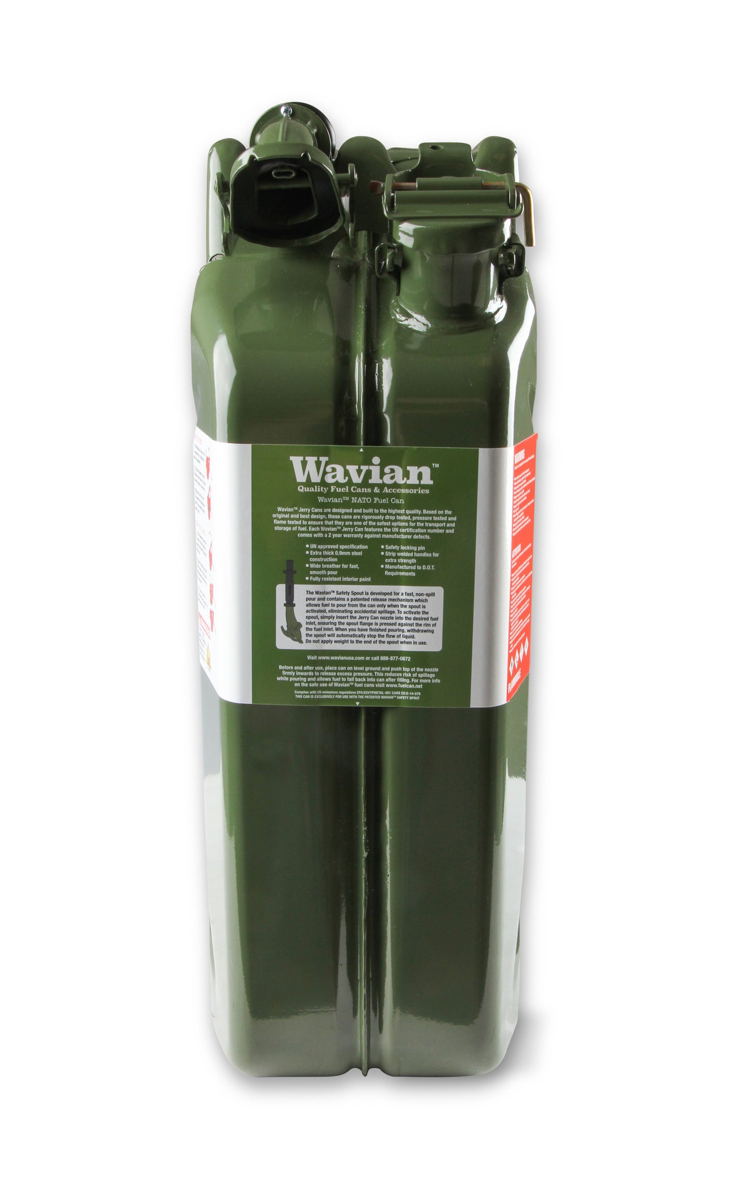 Steel Jerry Can Original NATO 20L (5.3 Gallon) Green 3008