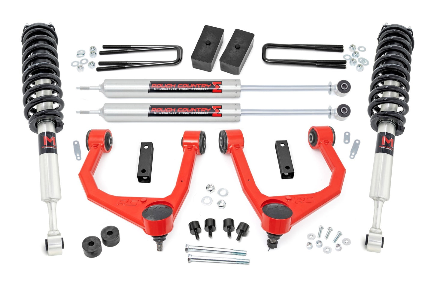 Fits Toyota Tundra 2WD/4WD (2007-2021) 3.5 Inch Lift Kit; M1 Struts/M1; 76840RED