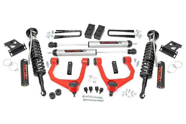Fits Toyota Tundra 4WD (2007-2021) 3.5 Inch Lift Kit; Vertex/V2; 76857RED