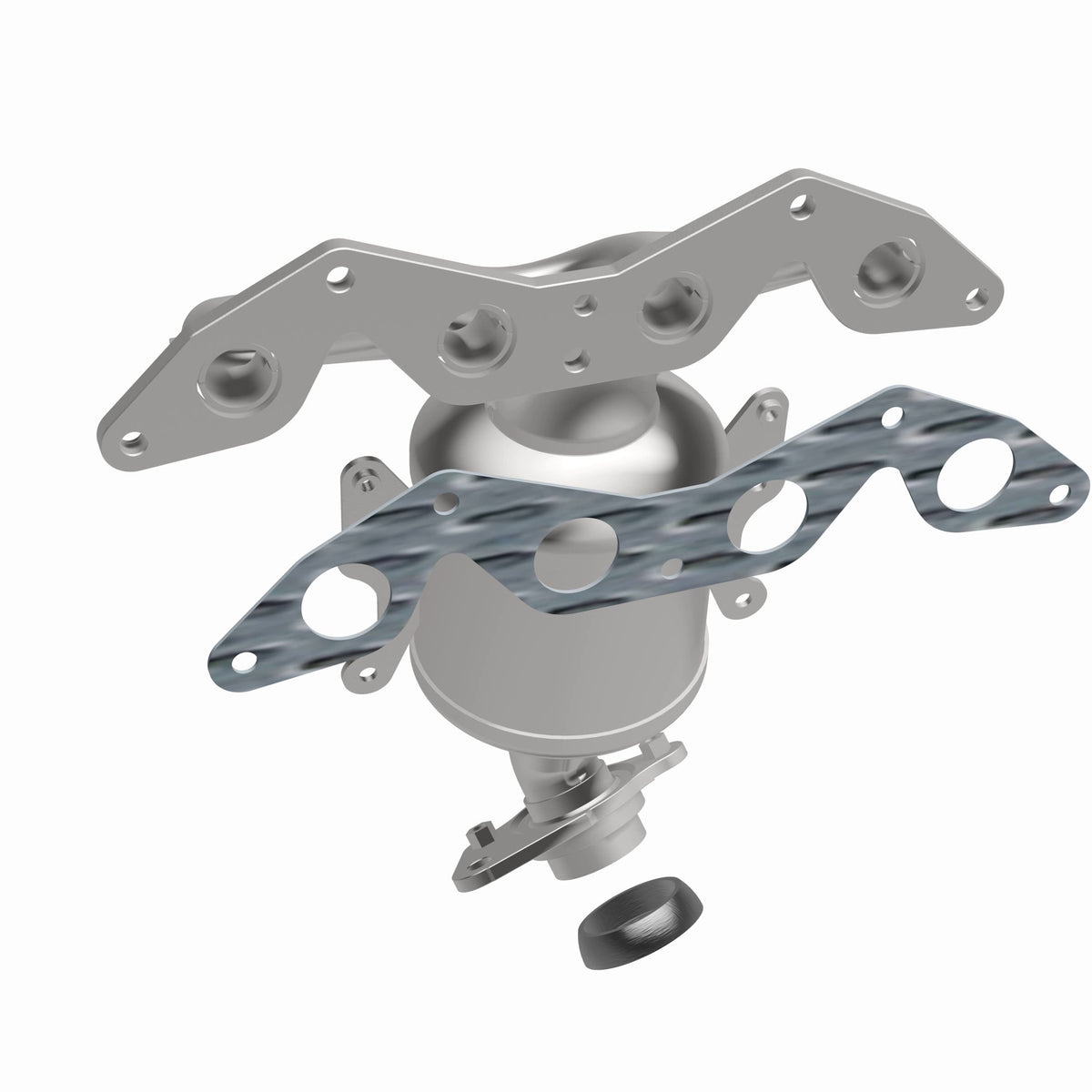 Catalytic Converter with Integrated Exhaust Manifold for HM Grade Federal / EPA Compliant Direct-Fit Manifold Catalytic