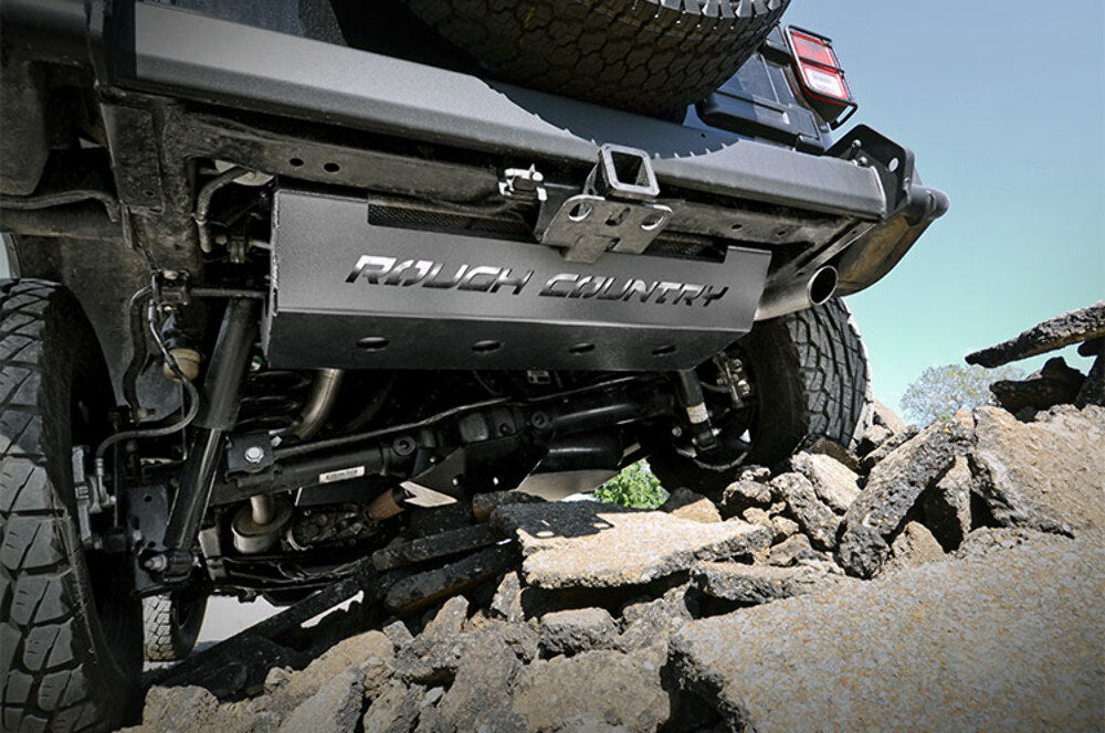 Fits Jeep Wrangler JK/Wrangler Unlimited (2007-2018) Muffler Skid Plate; 779