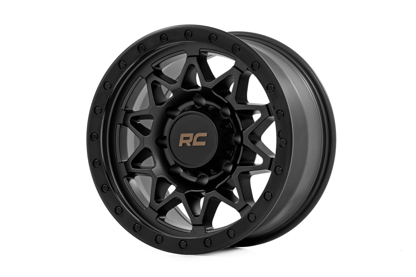 Rough Country 78 Series Wheel - Simulated Beadlock - Black - 18x9 - 8x170 - 0mm - 78180911B