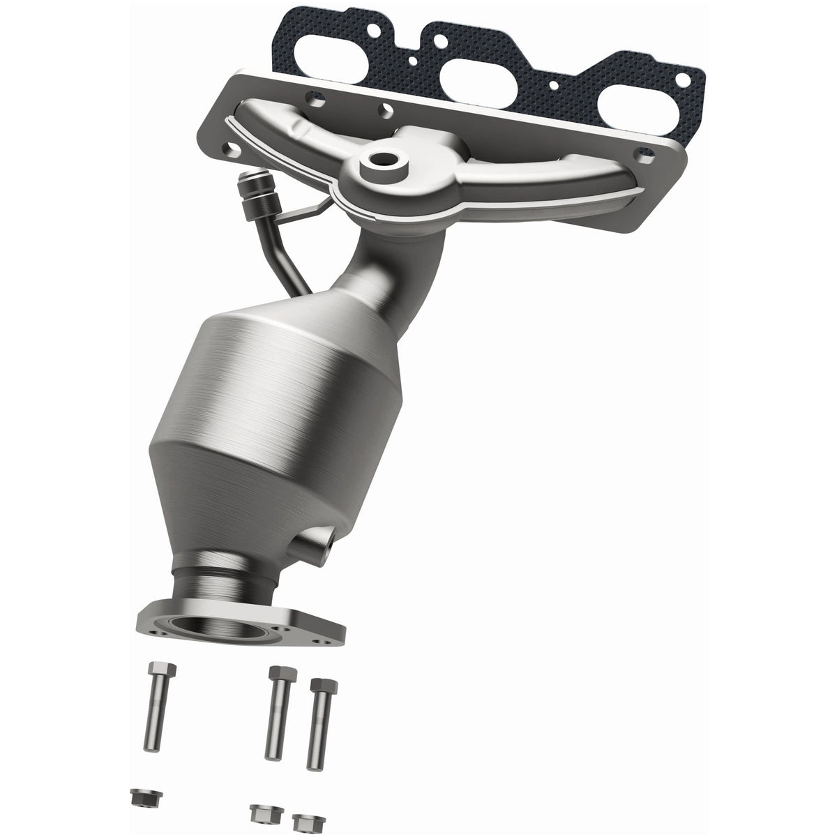Catalytic Converter with Integrated Exhaust Manifold for HM Grade Federal / EPA Compliant Direct-Fit Manifold Catalytic