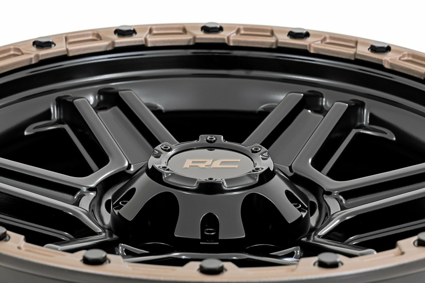 Rough Country 79 Series Wheel Black w/Bronze Ring 17x8.5 5x5.0 0mm 79170918