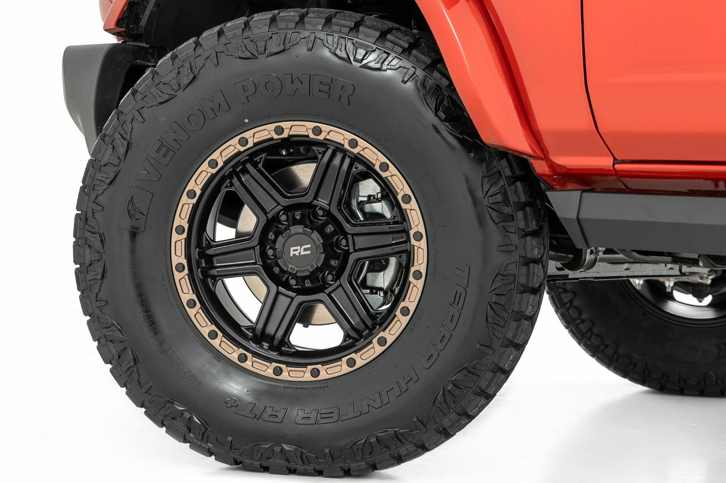Rough Country 79 Series Wheel Black w/Bronze Ring 17x8.5 5x5.0 0mm 79170918