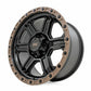 Rough Country 79 Series Wheel Black w/Bronze Ring 18x9 5x5.0 0mm 79180918