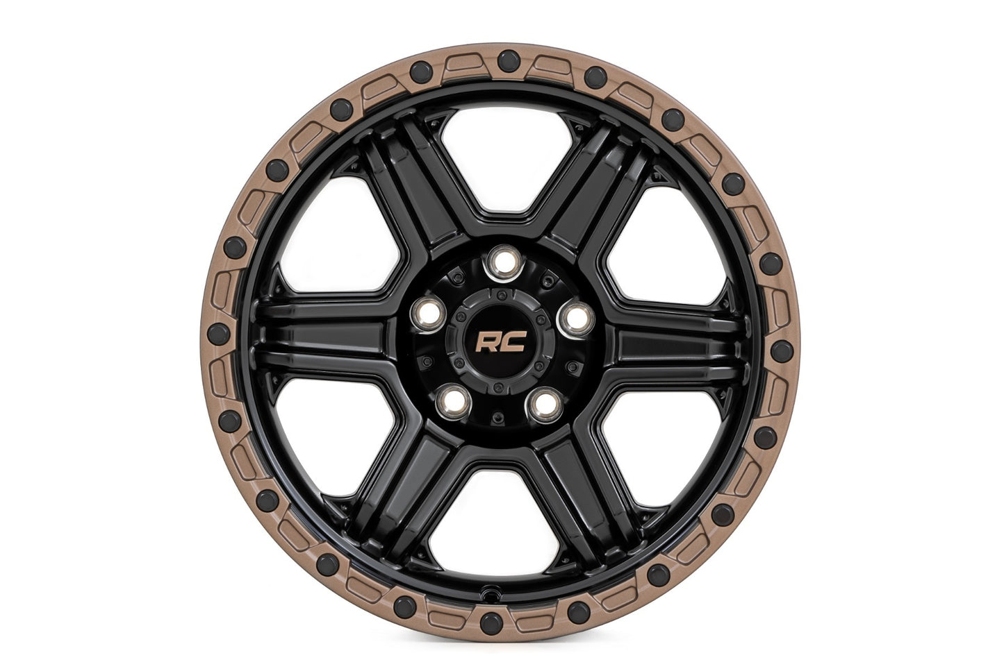 Rough Country 79 Series Wheel Black w/Bronze Ring 18x9 8x6.5 -12mm 79181210