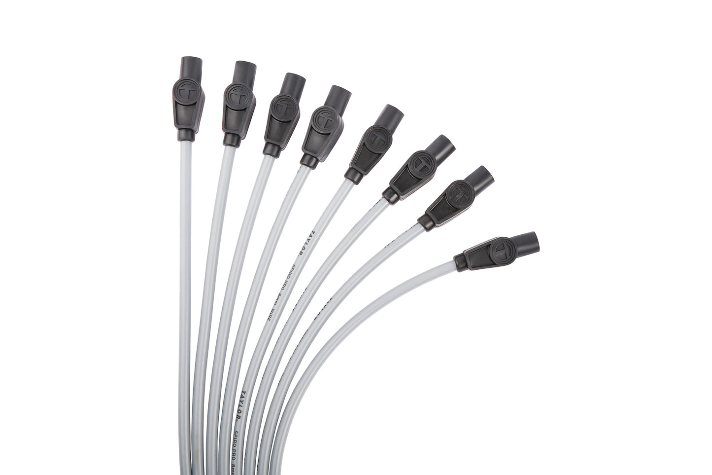 Spark Plug Wire Set Universal 8mm Silicone Spiro Pro 180? 350 ohm/ft Grey 53855