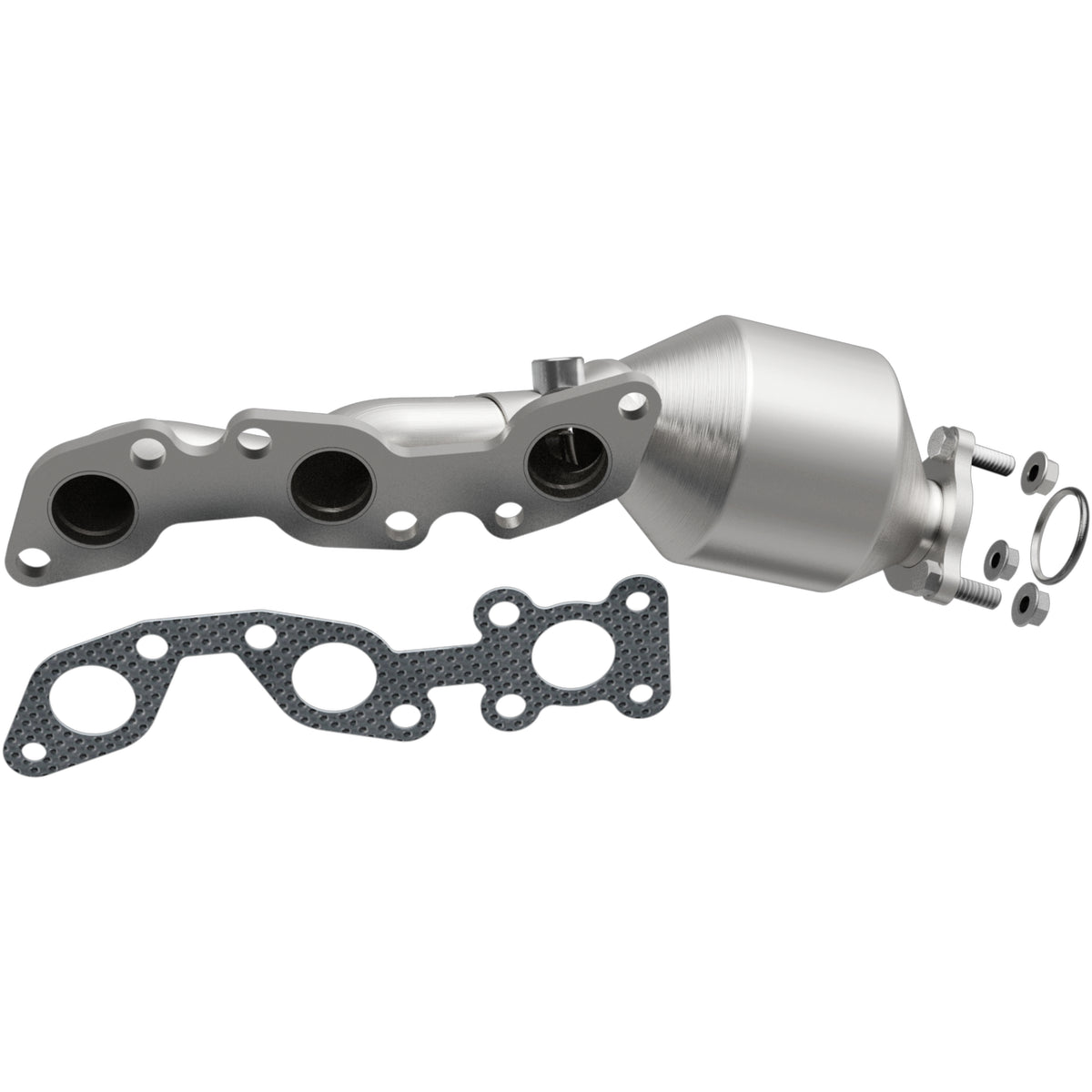 Catalytic Converter with Integrated Exhaust Manifold for HM Grade Federal / EPA Compliant Direct-Fit Manifold Catalytic