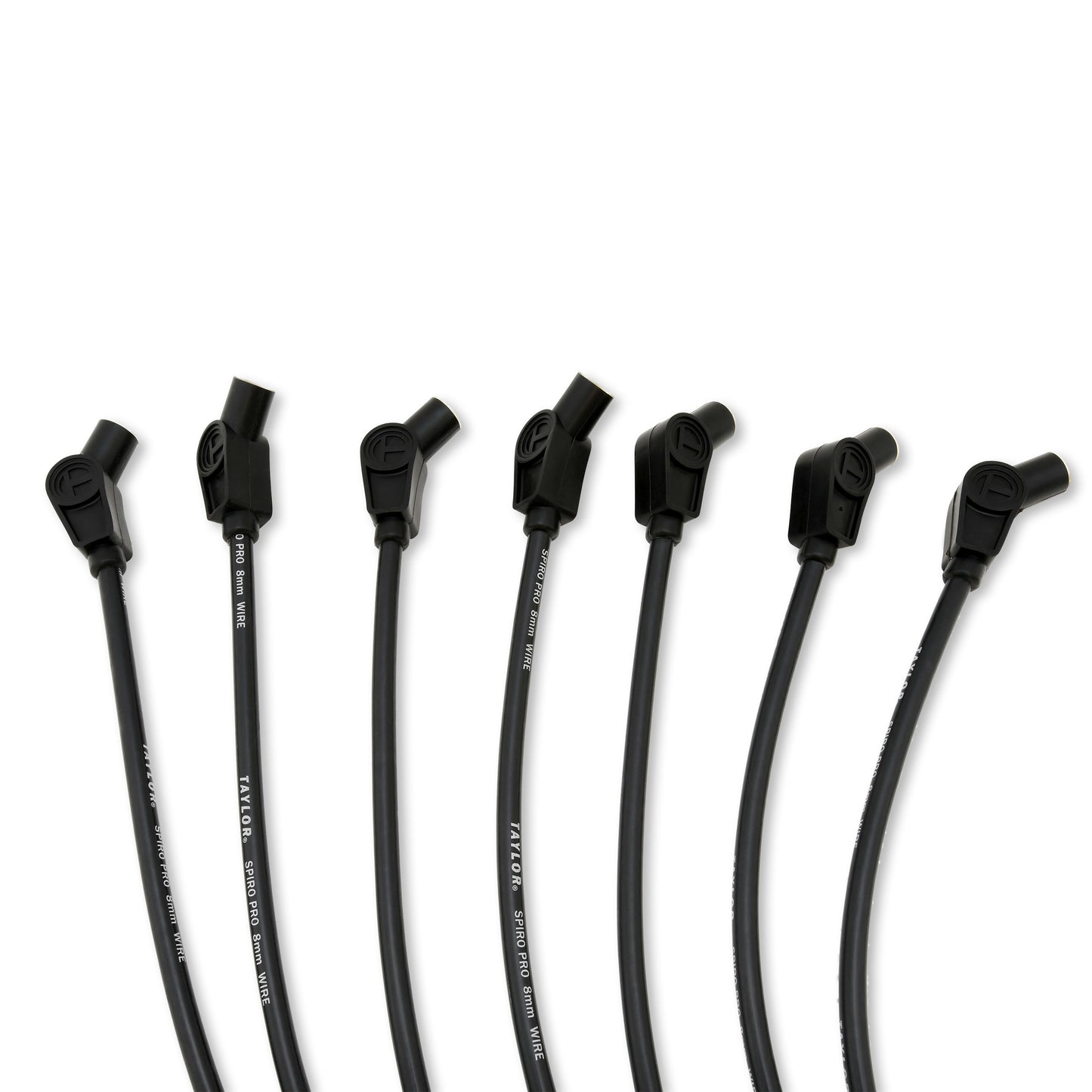 Spark Plug Wire Set Universal 8mm Silicone Spiro Pro 350 ohm/ft Black 76032