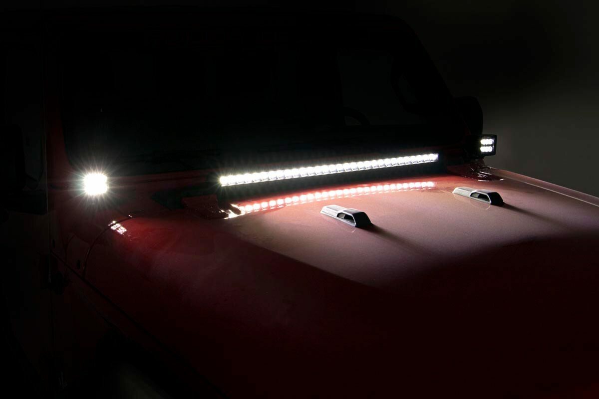 Fits Jeep Gladiator JT (18-24) LED Hood Kit; 30"; Spectrum Series; 80054