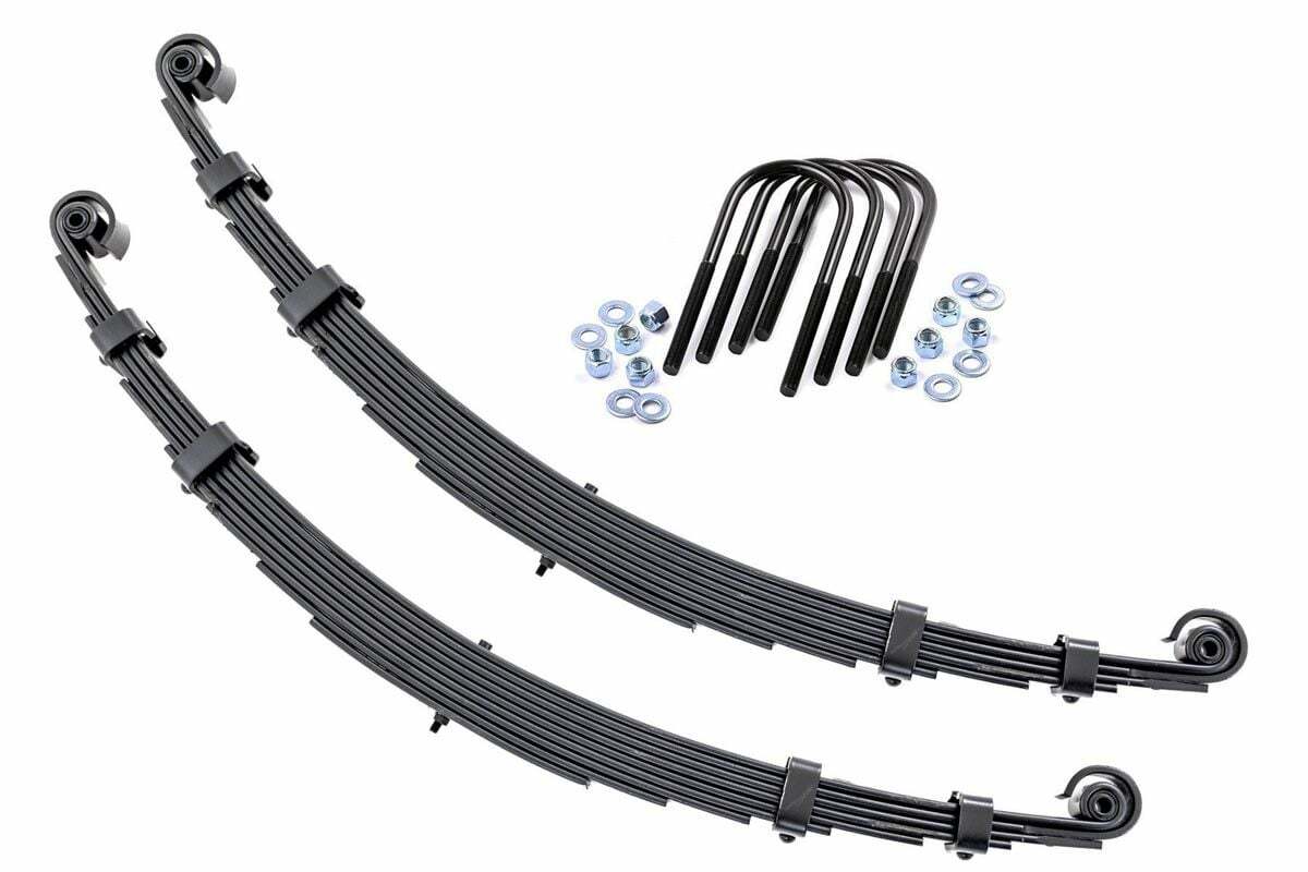 Fits Jeep CJ 5 4WD (1955-1975) Front Leaf Springs; 2.5" Lift; Pair; 8005Kit
