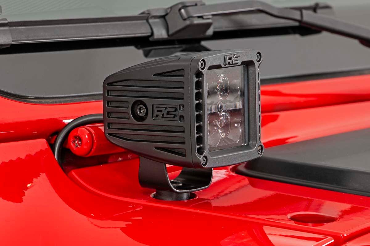 Fits Jeep Gladiator JT (18-24) LED Light Kit Cowl Mount 2" Spectrum Pair 80062