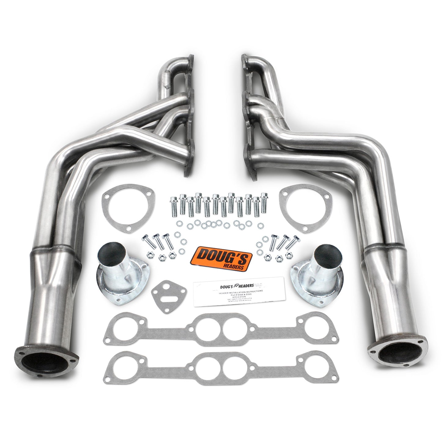 Long Tube Headers for 67-69 Firebird 455 W/HO/SD/Ram Air Heads only D568-SS