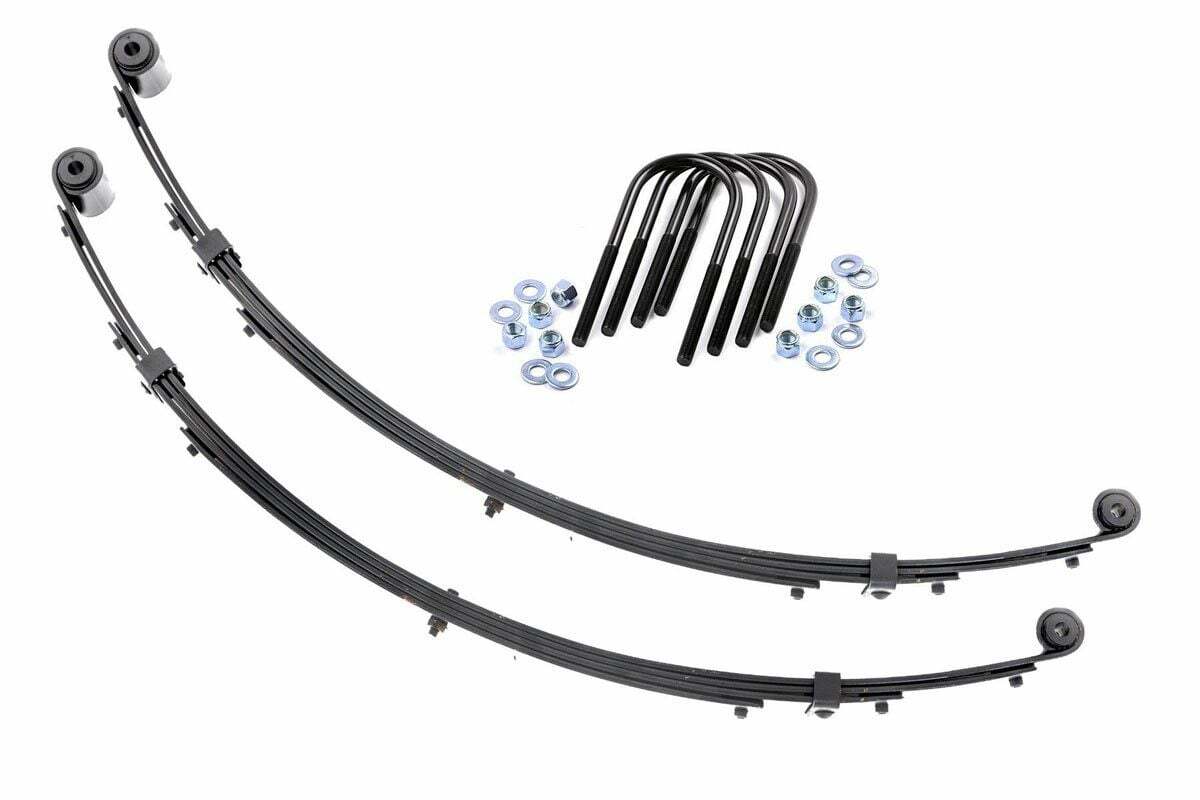 Fits Jeep Wrangler YJ 4WD (1987-1995) Front Leaf Springs; 4" Lift; Pair; 8010Kit