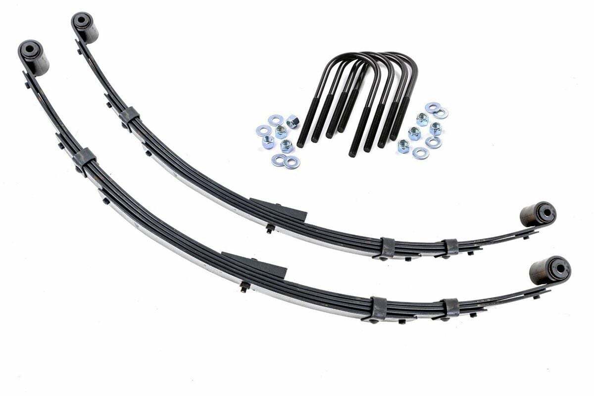 Fits Jeep Wrangler YJ 4WD (1987-1995) Rear Leaf Springs; 4" Lift; Pair; 8011Kit