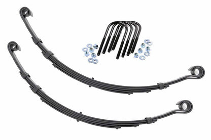 Fits Jeep CJ 5 4WD (1976-1983) Front Leaf Springs; 4" Lift; Pair; 8019Kit