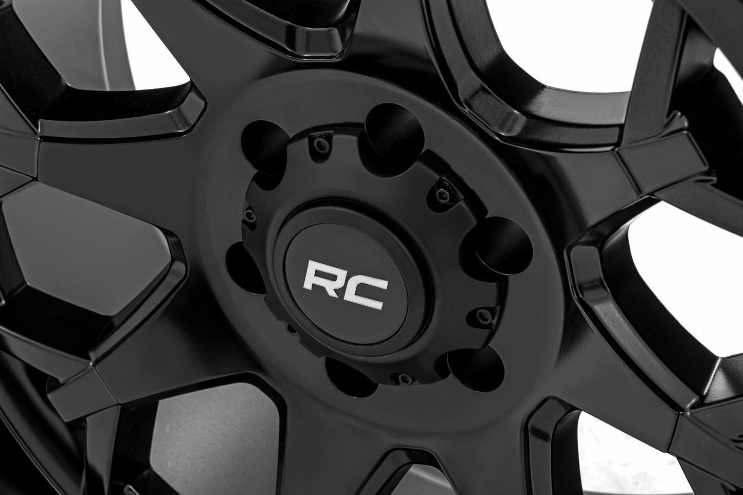 Rough Country 80 Series Wheel Semi Gloss Black 20x10 8x180 -19mm 80201806