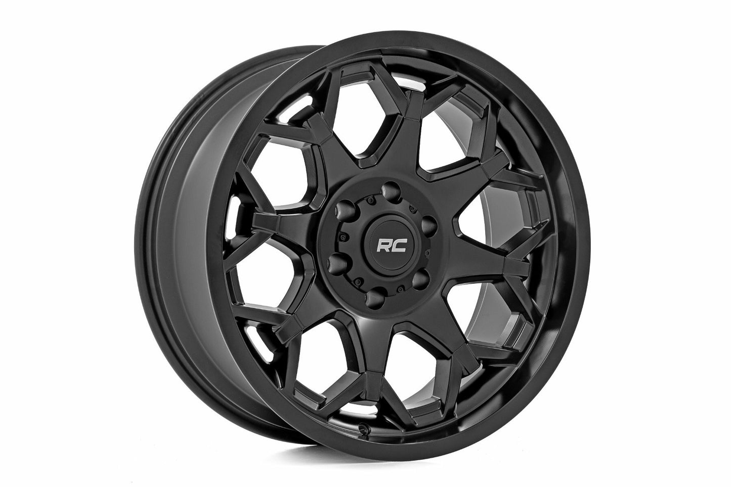 Rough Country 80 Series Wheel Semi Gloss Black 20x10 8x180 -19mm 80201806