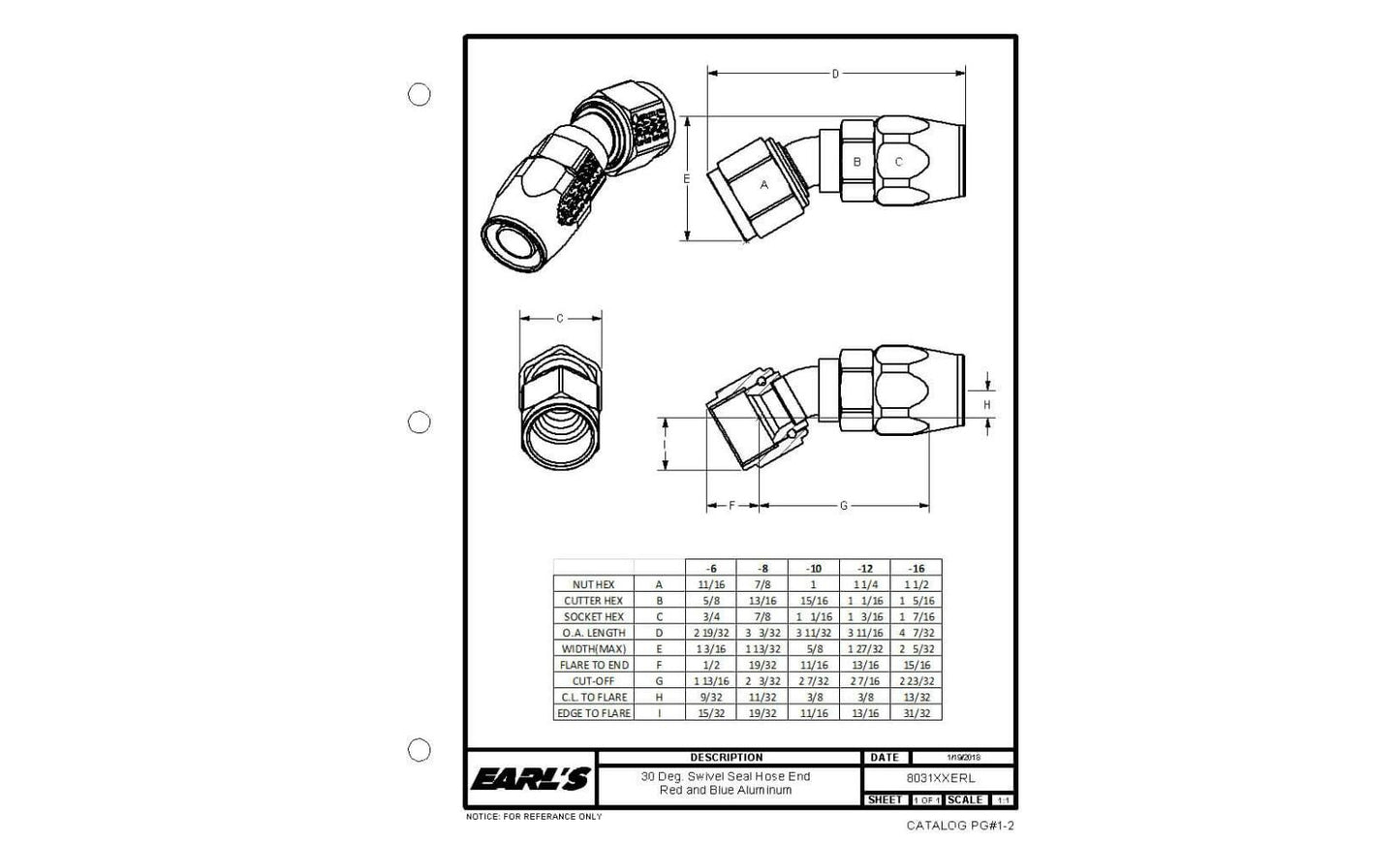 Earls Swivel-Seal® Hose End - 803106ERL