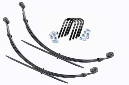 Fits Ford F-250/F-350 SD 4WD (99-04) Rear Leaf Springs; 4" Lift; Pair; 8066Kit