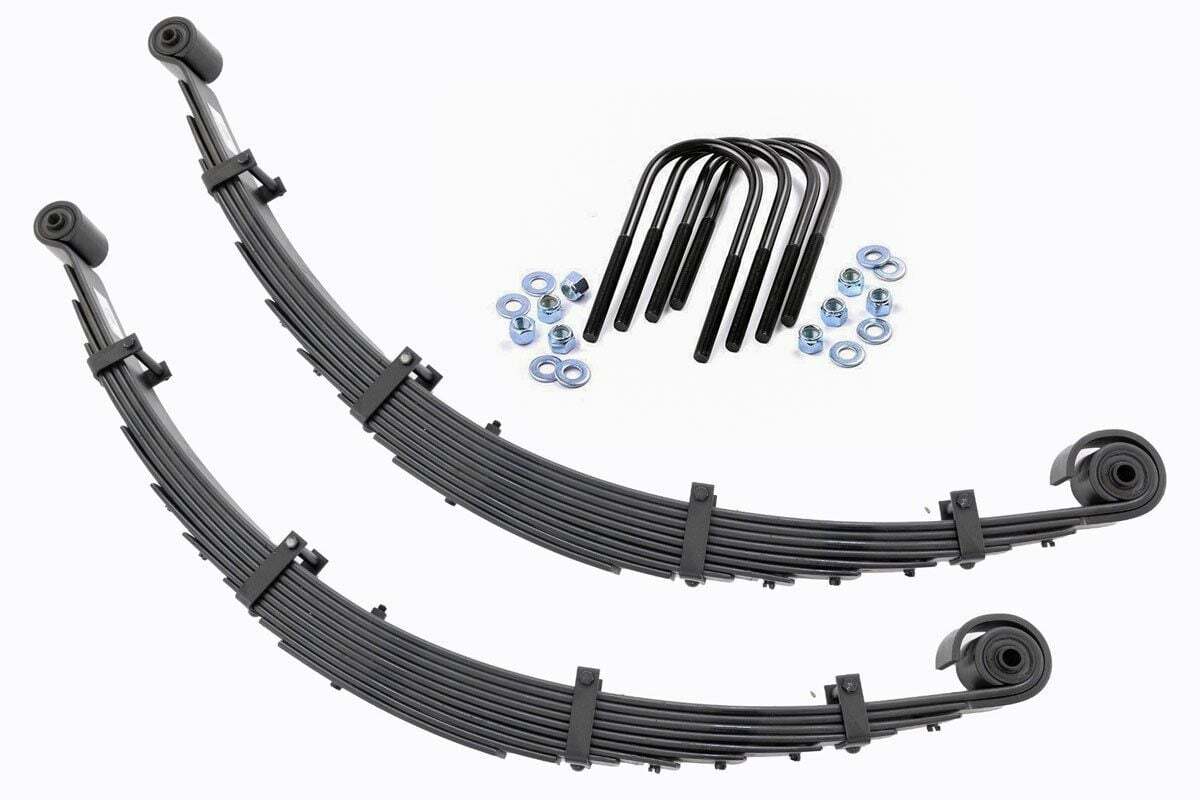 Fits Ford F-250/F-350 SD 4WD (99-04) Front Leaf Springs ; 8" Lift; Pair; 8073Kit