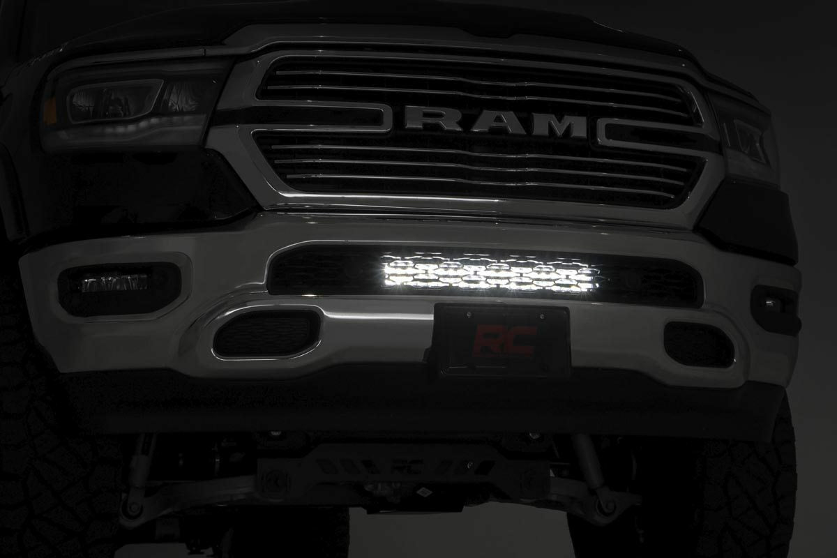 Fits Ram 1500 (19-24) LED Light Kit; Bumper Mount; 20" Spectrum Dual Row; 80779